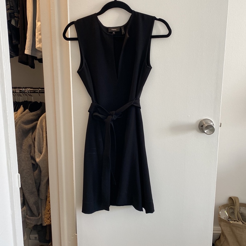 Black Theory Dress with tie.